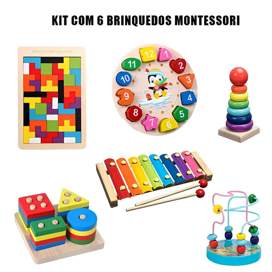 Kit with 6 Educational Toys Montessori Magic Toy